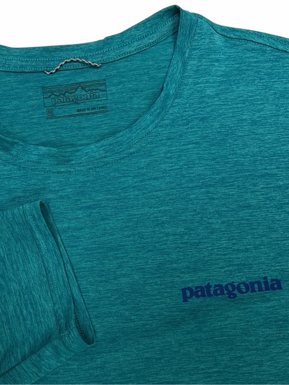 Patagonia Shirt Men Medium Green Capilene Cool Daily Sun UPF Graphic Long Sleeve